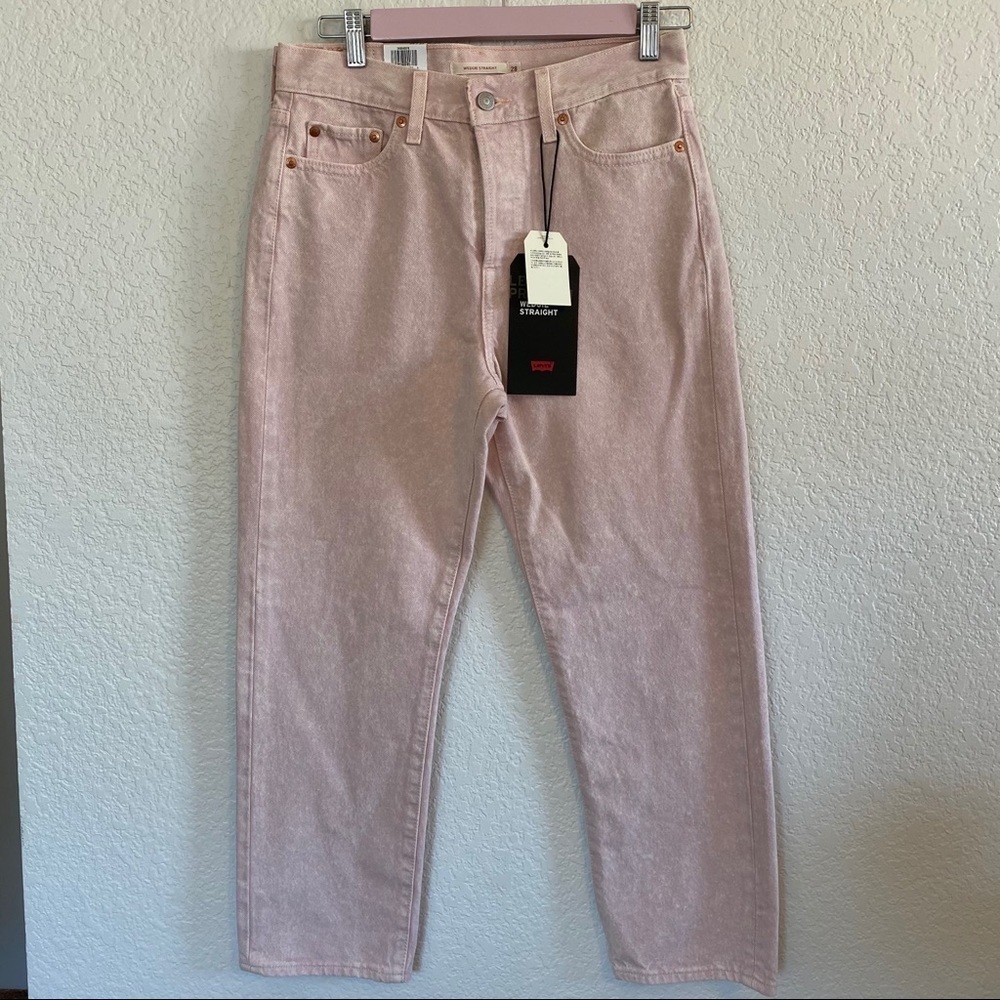 Levi’s Ribcage straight high rise Pink Denim